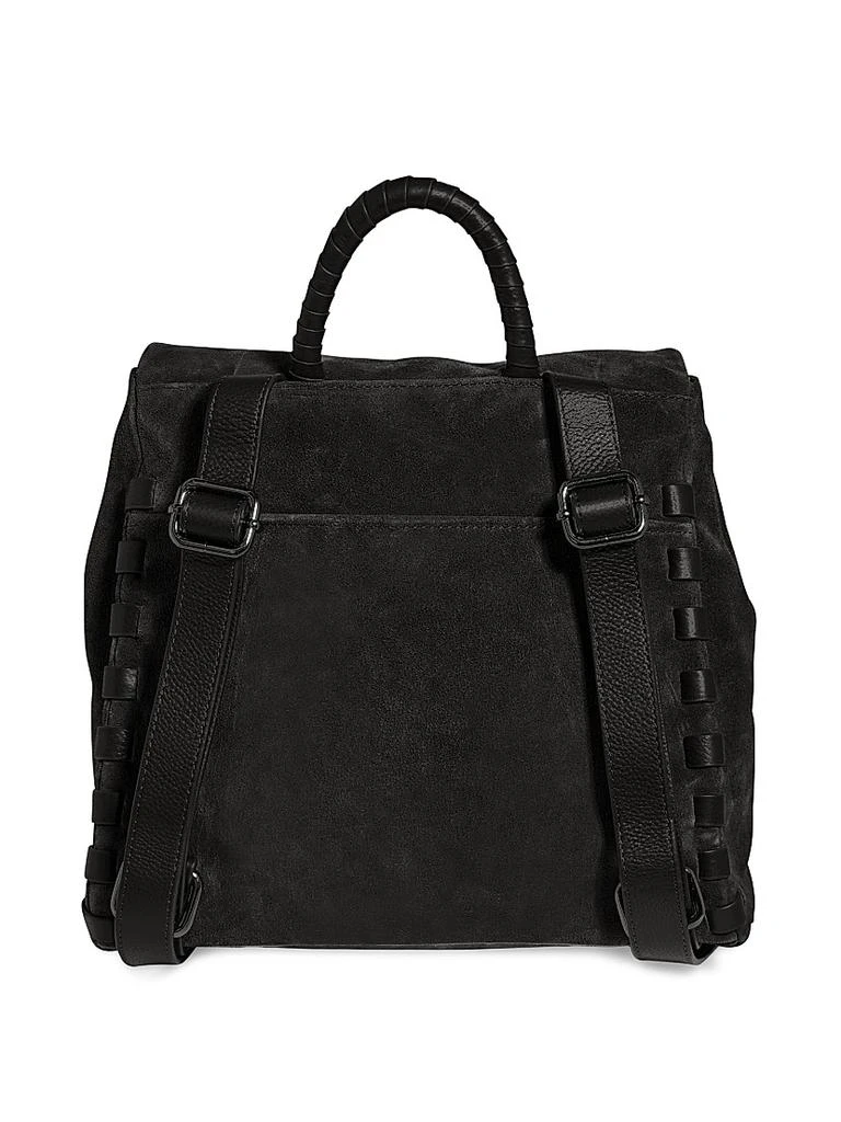Aimee Kestenberg Zen Black Genuine Suede Leather Backpack Bag Black Away We Go Backpack Designer Leather Handbag For Women  main image 4