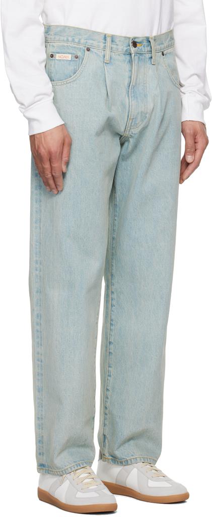 Noah Blue Pleated Jeans