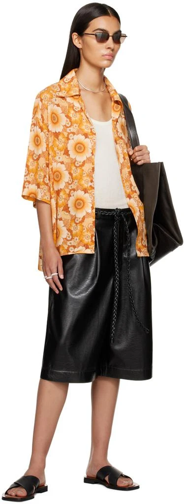 LU'U DAN Orange Floral Shirt 4