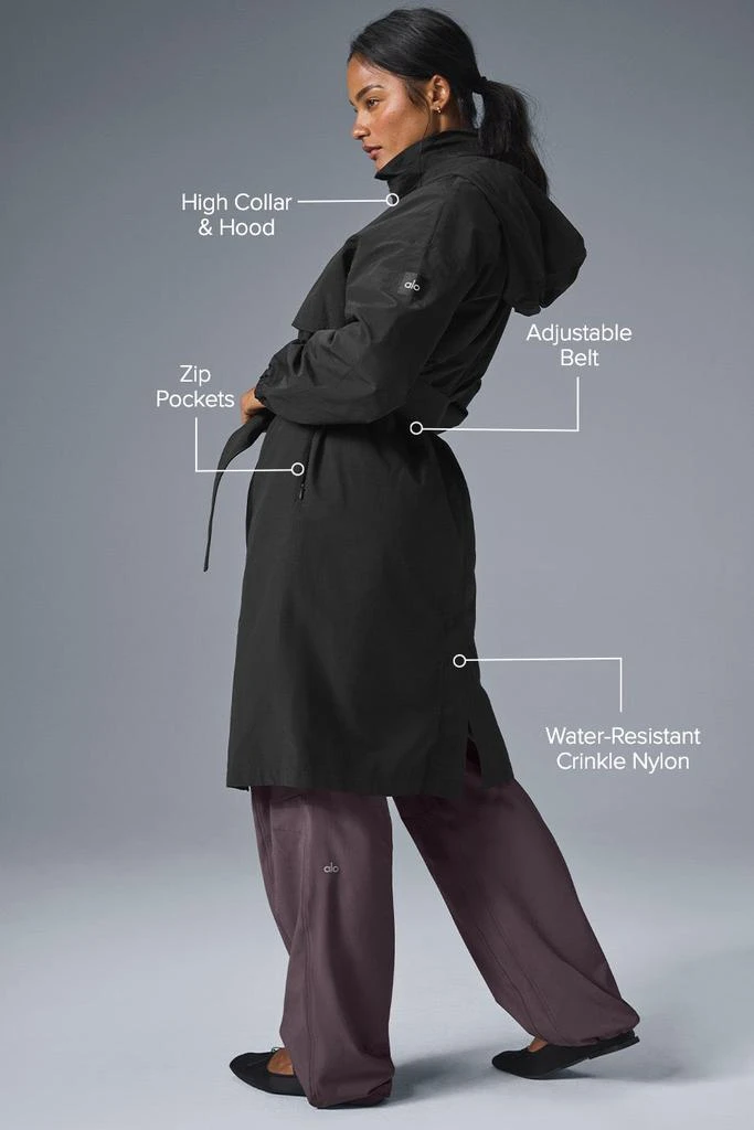 Alo Crinkle On The Move Trench - Black 2
