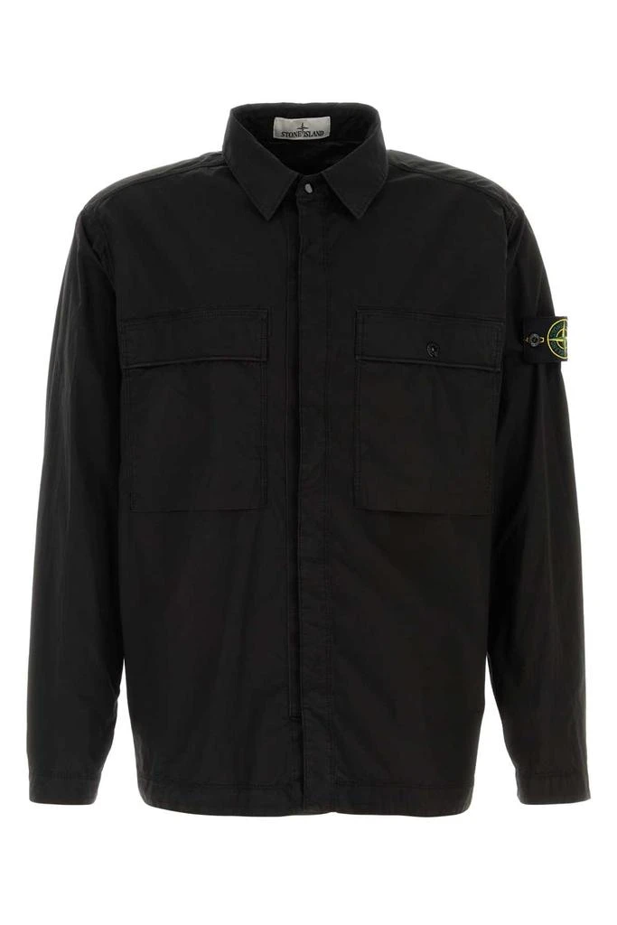 Stone Island BLACK POPLIN SHIRT 1