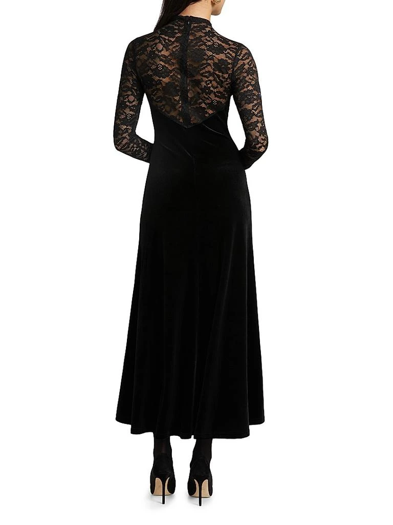 Ronny Kobo Martha Velvet-Lace Long-Sleeve Maxi Dress 5