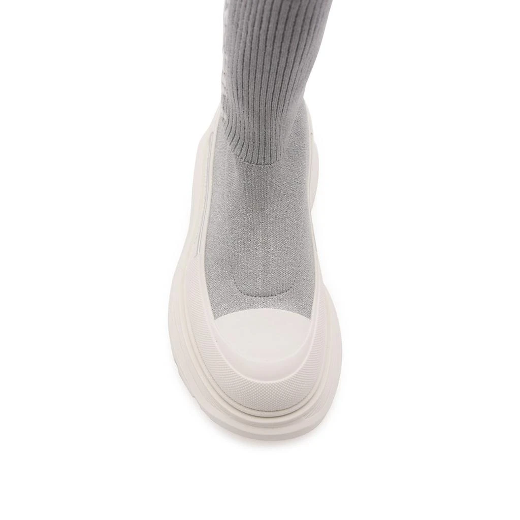 ALEXANDER MCQUEEN Alexander Mcqueen Sock-Style Logo-Print Boots 4