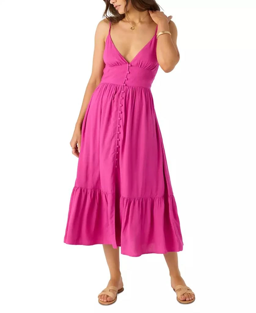 O'Neill Juniors' Pilar Woven Sleeveless Tiered Midi Dress 8