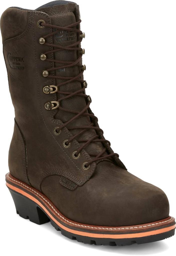 Chippewa Thunderstruck 10" Waterproof Nano Comp Toe Insulated In Brunette