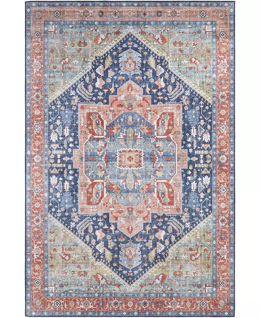 Surya Iris IRS-2312 Navy 2'6" x 7'6" Runner Area Rug 1