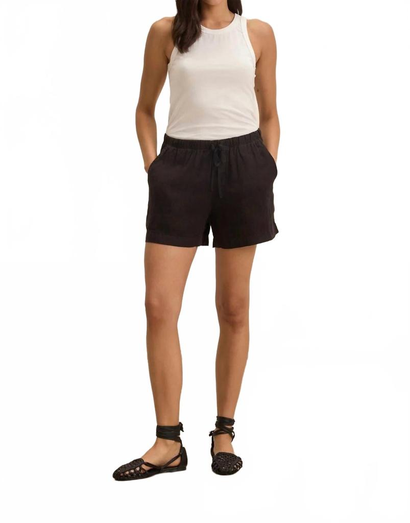Velvet by Graham & Spencer Amber Linen Short In Black