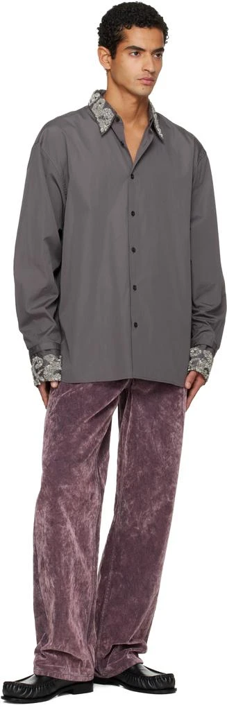 Dries Van Noten Gray Embellished Shirt 4