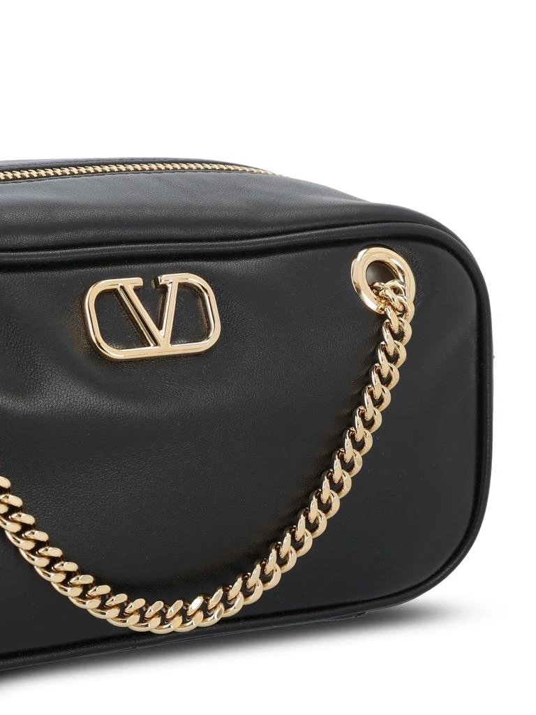 Valentino Valentino Logo Plaque Zip-Up Shoulder Bag 4