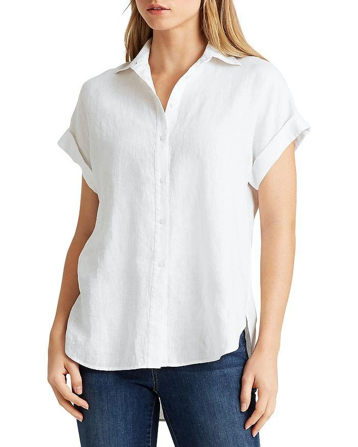 Lauren Ralph Lauren Linen Dolman Sleeve Button Down Shirt 4