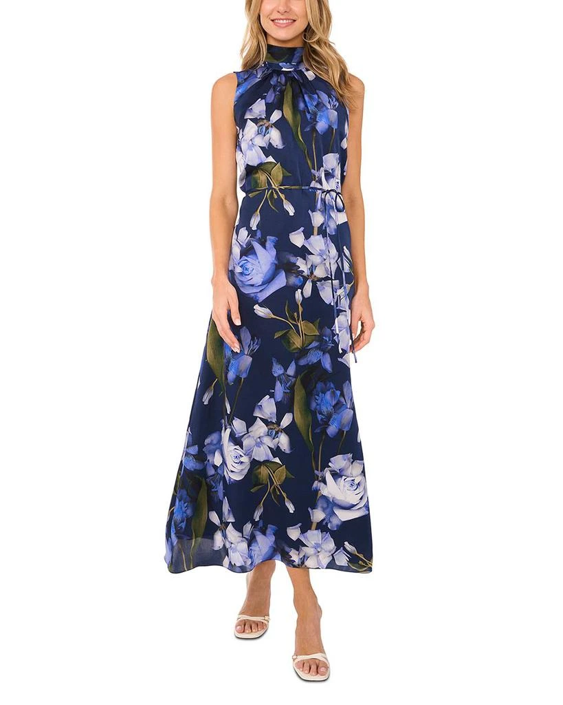 Ted Baker London Printed Bow Tie Sleeveless Maxi Dress 6