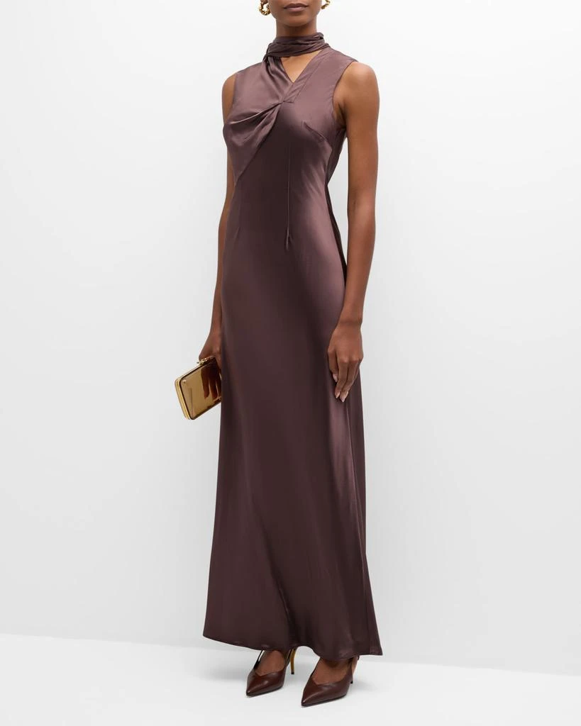 Acler Jeffries Draped Maxi Slip Dress 2