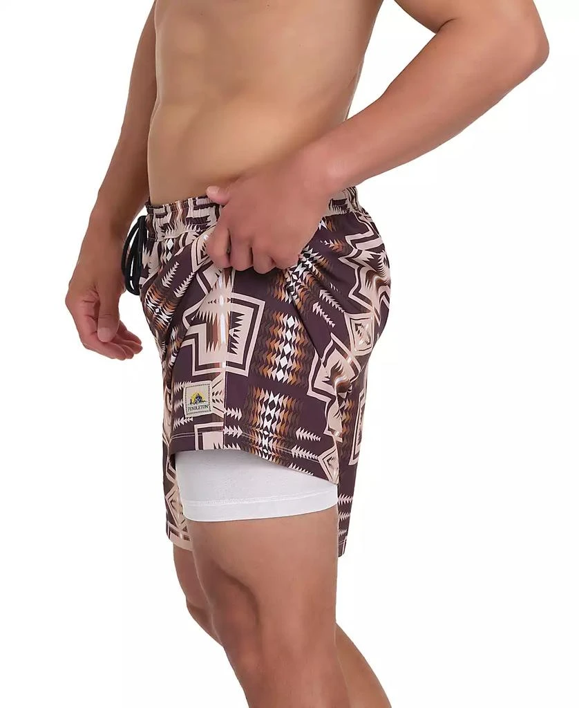 Pendleton Men's Printed 7" Packable Swim Trunk 5