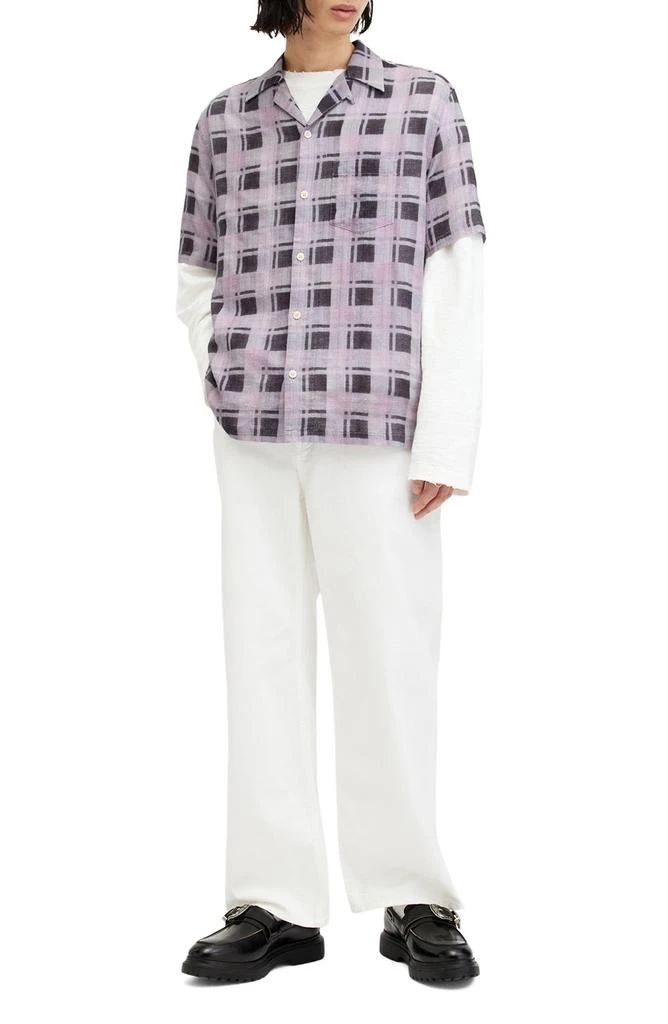 ALL SAINTS Big Sur Check Camp Shirt 6