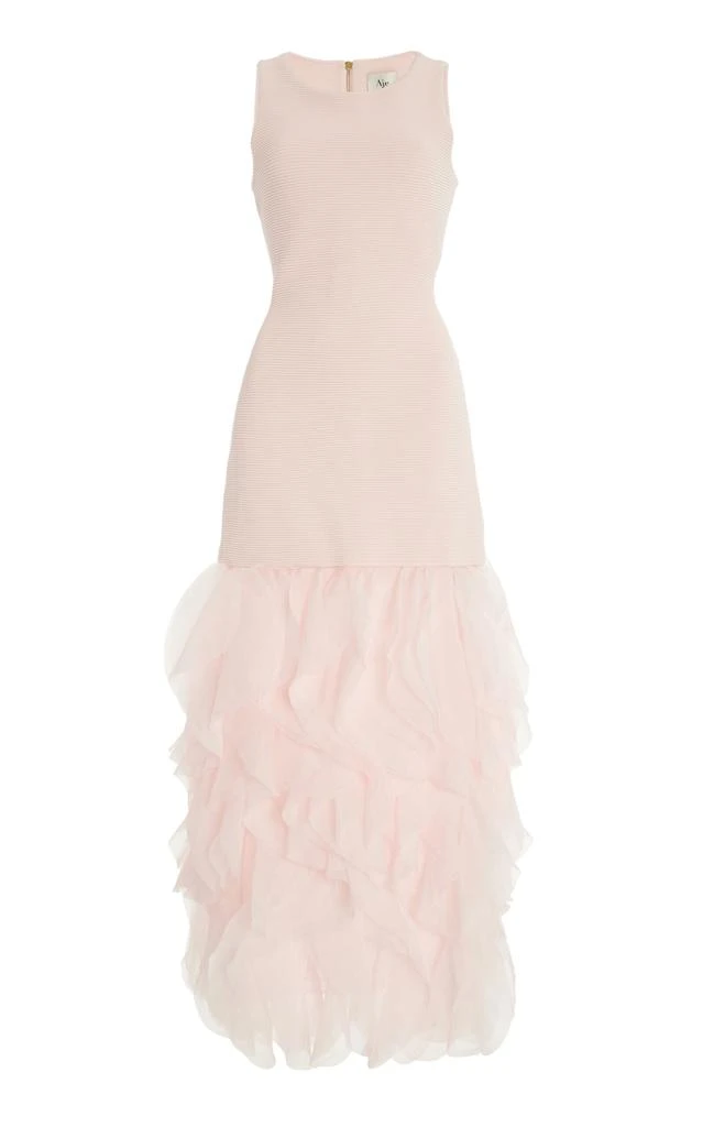 Aje Aje - Elations Ruffled Knitted Maxi Dress - Pink - S - Moda Operandi 1