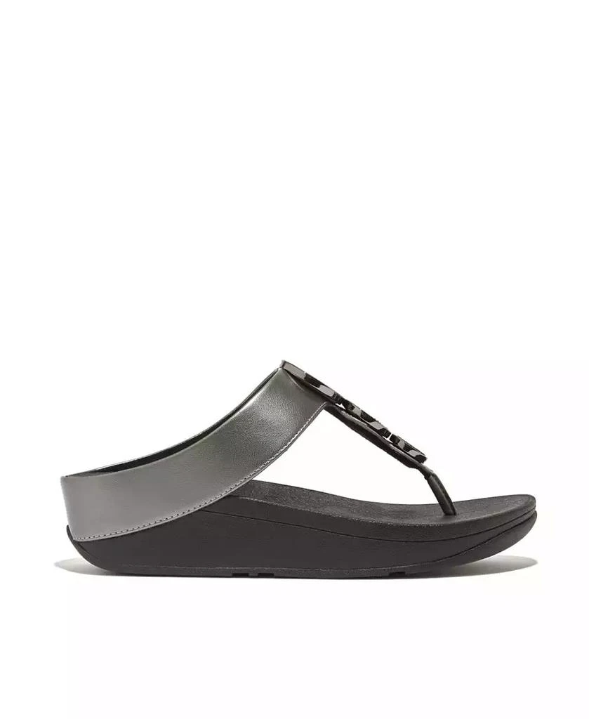 FitFlop Women's Halo Bead-Circle Metallic Toe-Post Sandals 2