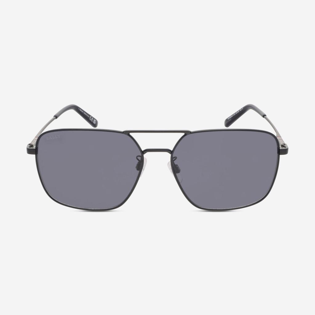 サングラス Bally Sunglasses BY0033H 01A Black Square Frame Bally BY0033-H 01A Black Square Sunglasses 51-20-145 Glossy