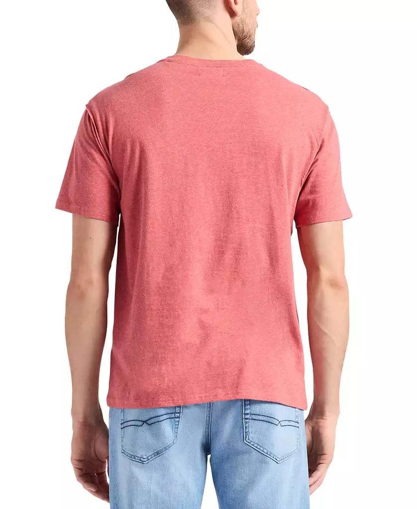 BUFFALO David Bitton Men's Kitform Short Sleeve Speckled Jersey Henley 5
