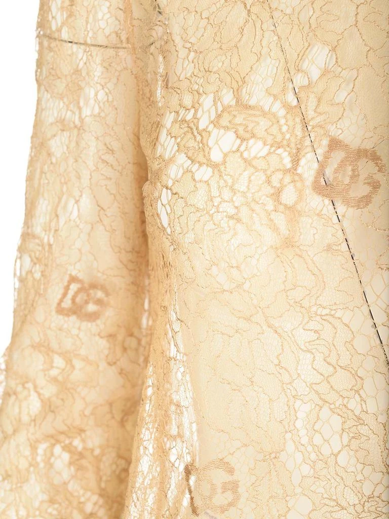 Dolce & Gabbana Dolce & Gabbana Sheer Lace Straight Hem Blouse 3