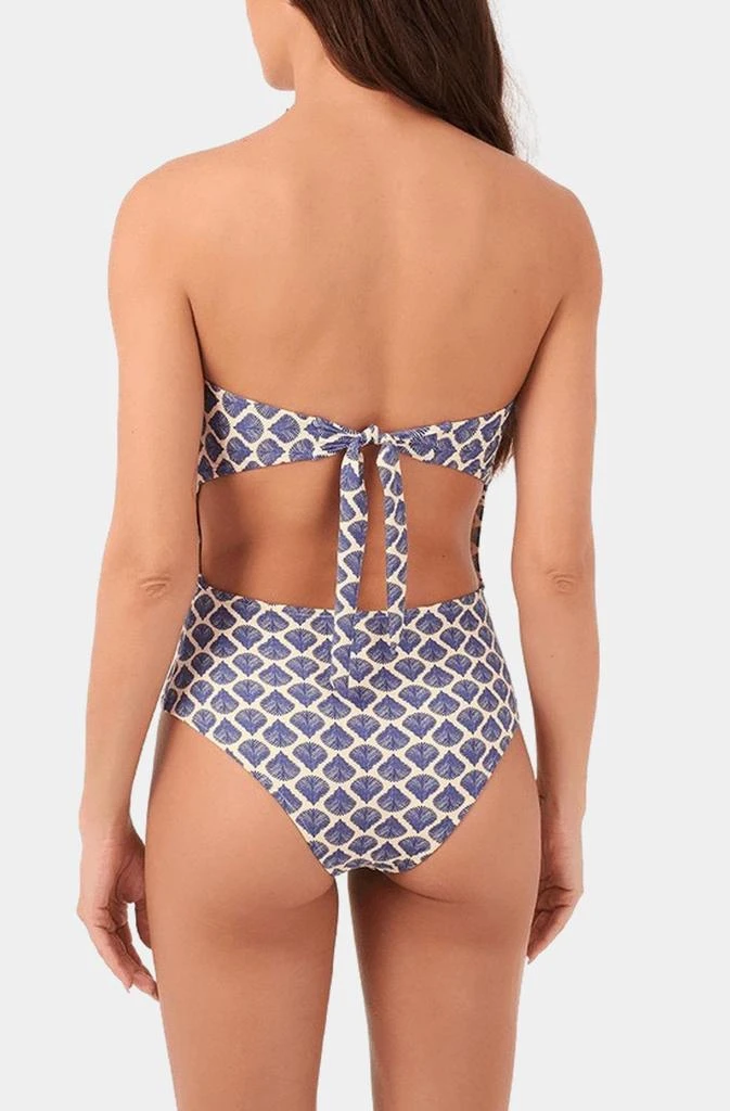 dress to Strapless One Piece Swimsuit In Shell Print 2