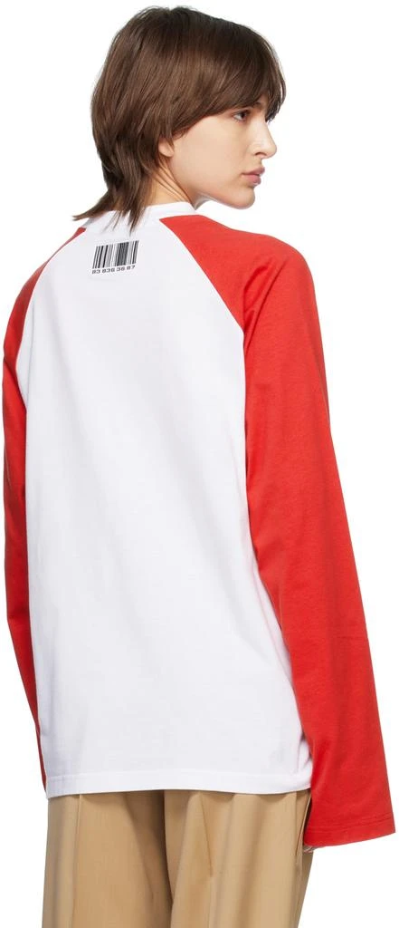 VTMNTS Red Barcode Long Sleeve T-Shirt 3