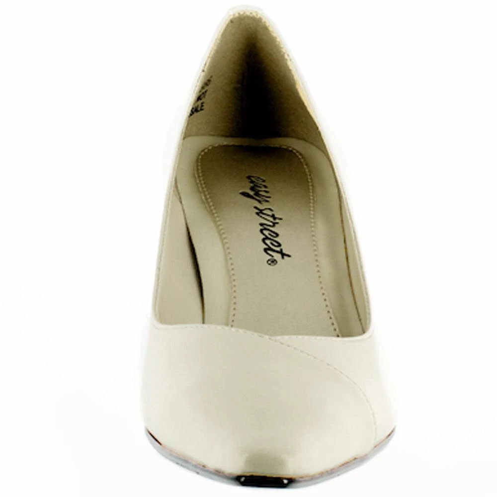 Easy Street Chiffon Pointed Toe Kitten Heel Pumps 4