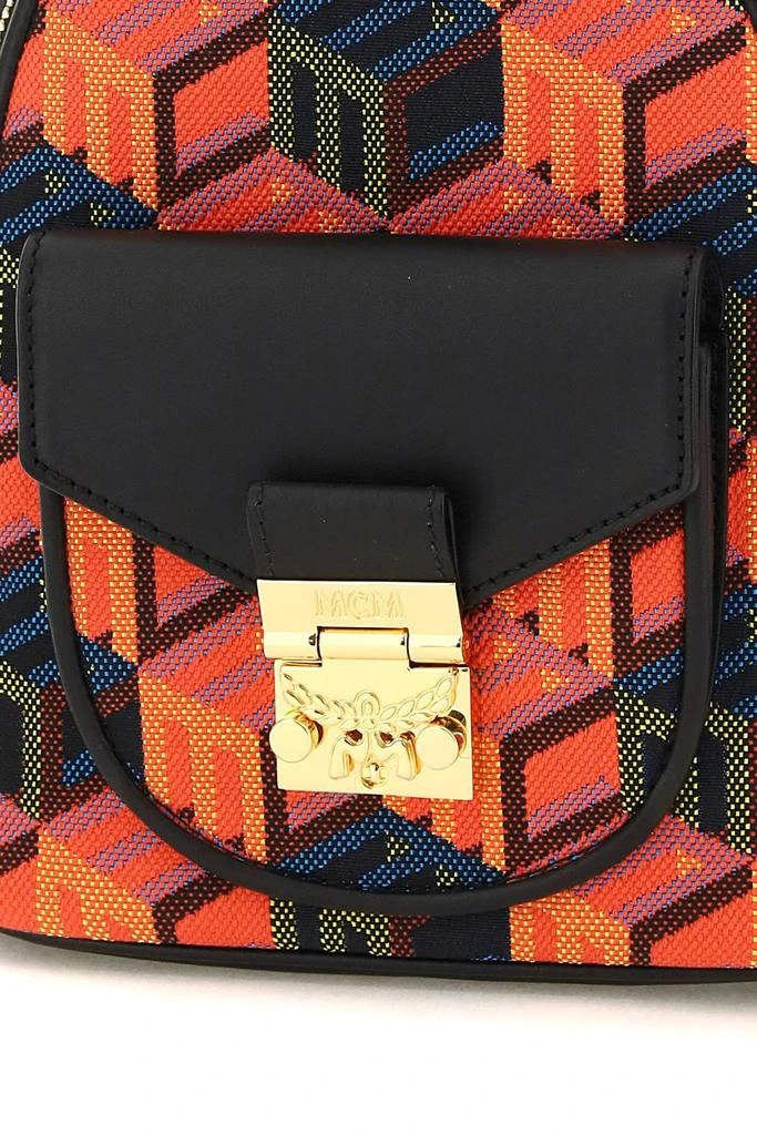 Shop MCM Patricia Cubic Monogram Jacquard Backpack on Sale  display picture 1