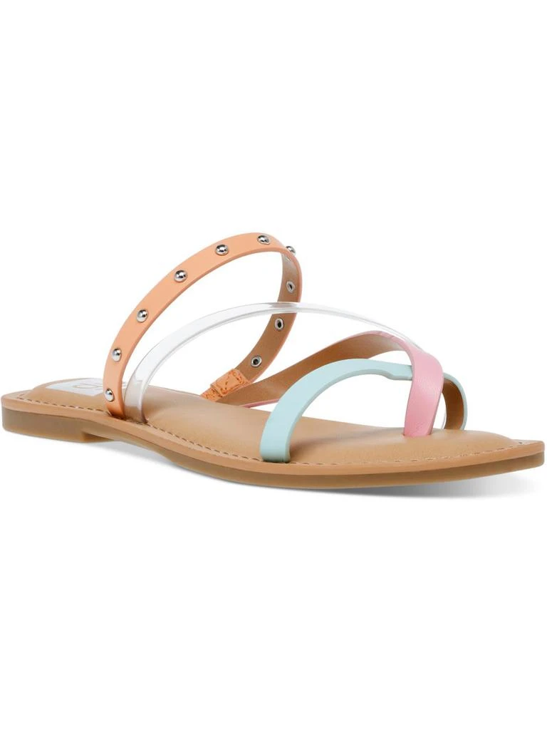 Dolce Vita Jessa Womens Faux Leather Studded Slide Sandals 7