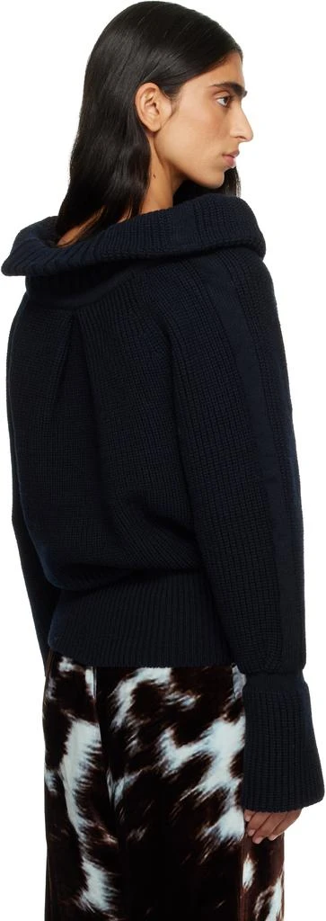 Dries Van Noten Navy Drawstring Turtleneck 3