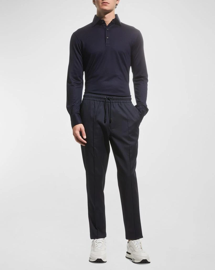 Isaia Men's Wool Evening Polo Shirt 2