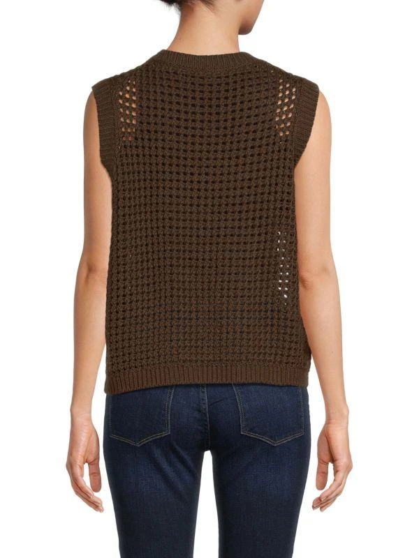 Theory Crewneck Open Knit Sweater Vest 2