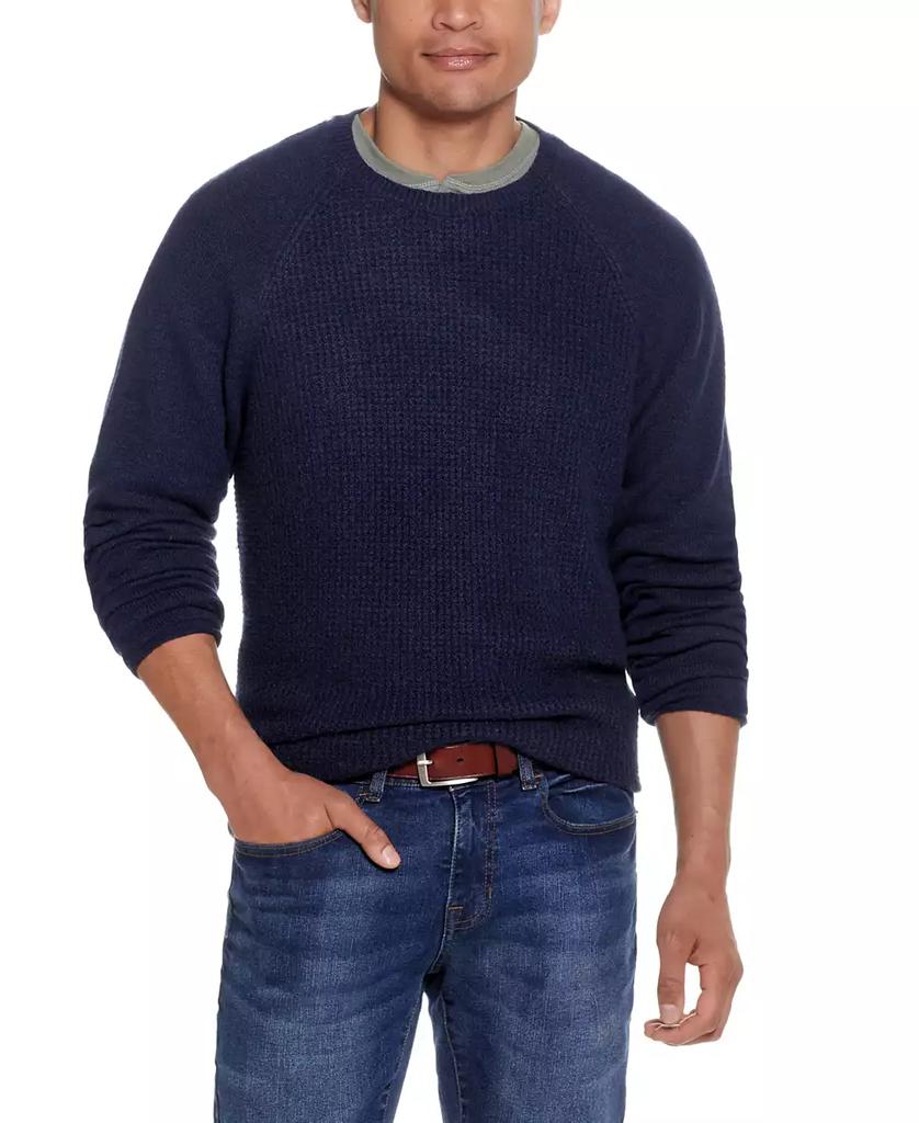 Weatherproof Vintage Men's Waffle Crew Neck Sweater