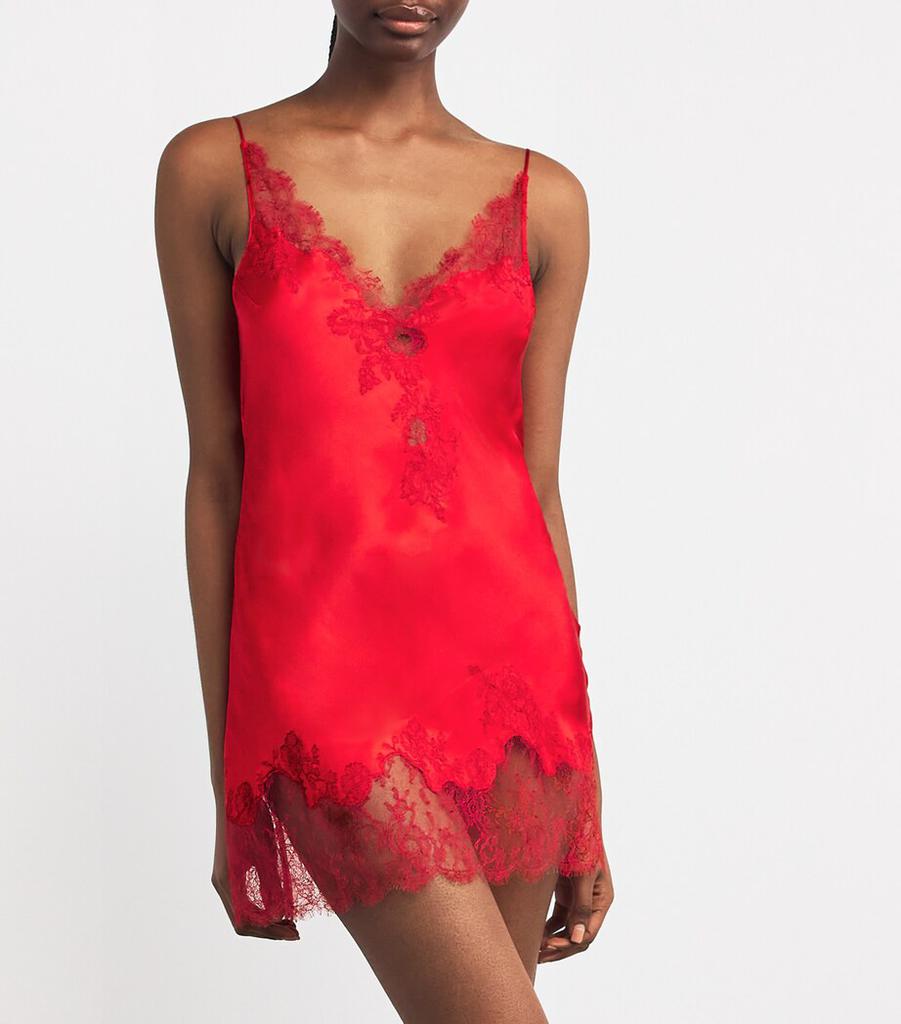 Carine Gilson Silk-Lace Slip Dress