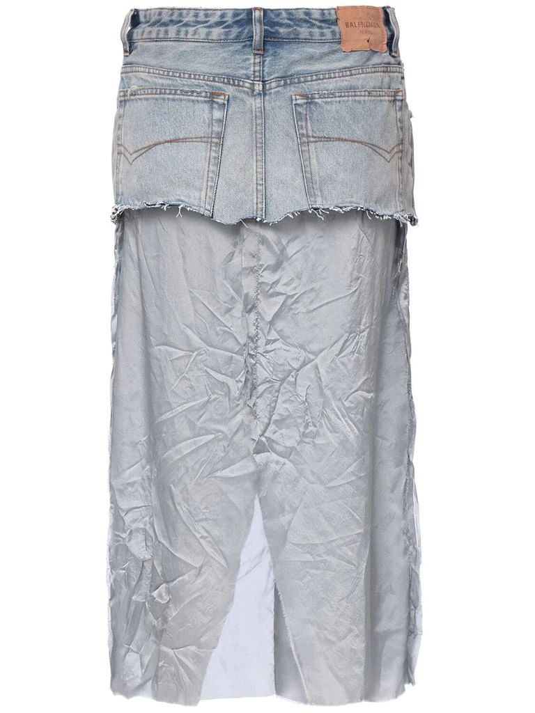 Balenciaga Ripped Off Cotton Skirt 3
