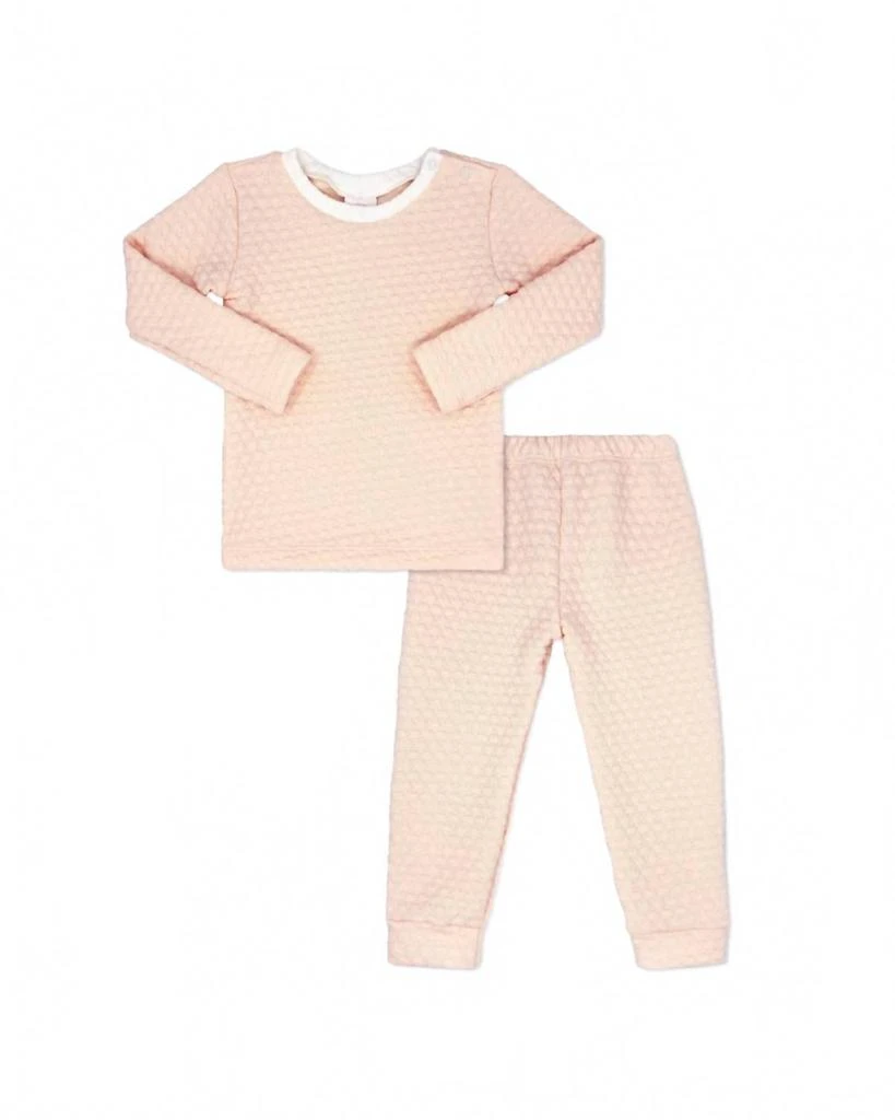 Lullaby Set Girl
s Quincy Quilted Play Set In Peach/ Pink