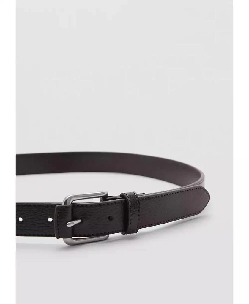 Mango Men's Beaten Leather Belt 1