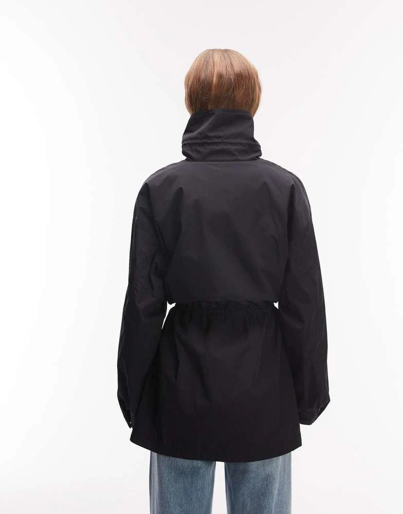 ARKET ARKET lightweight parka trench jacket in black 2