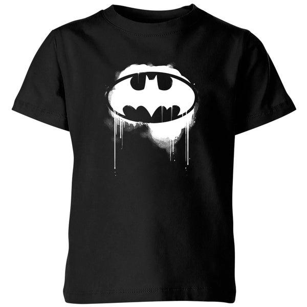 Original Hero Justice League Graffiti Batman Kids' T-Shirt - Black