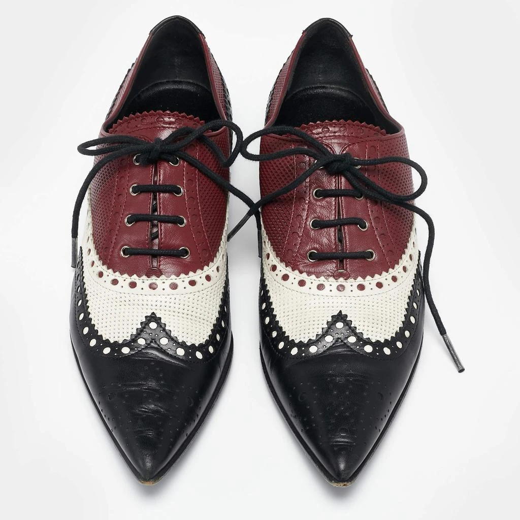 Gucci Gucci Multicolor Leather Pointed Toe Brogue Oxford Size 36 3