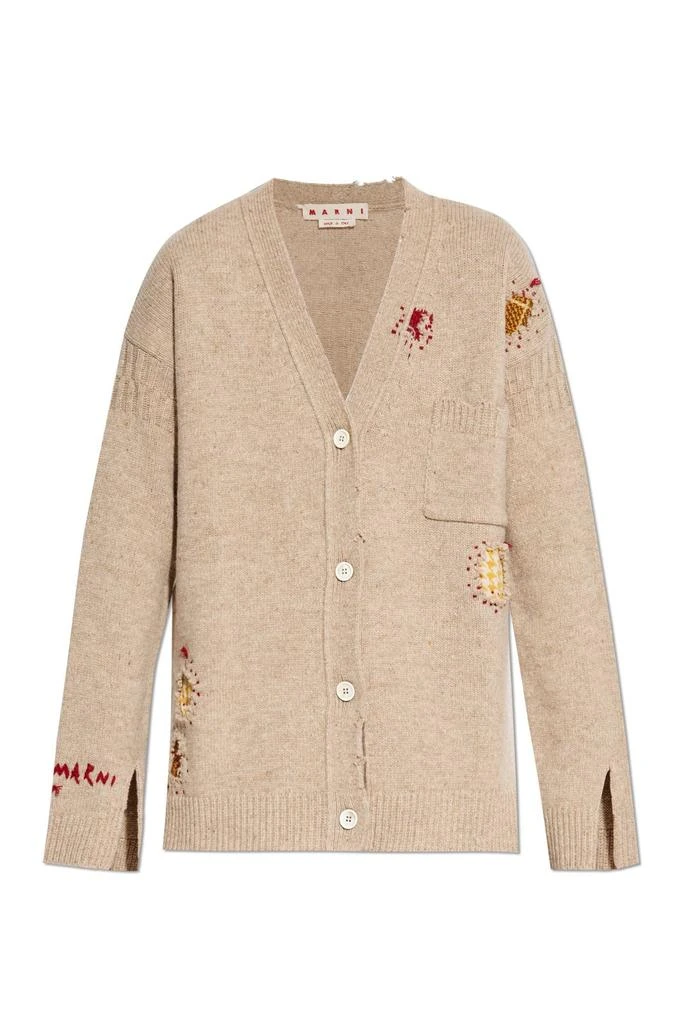 Marni Marni Vintage Effect Buttoned Cardigan 1