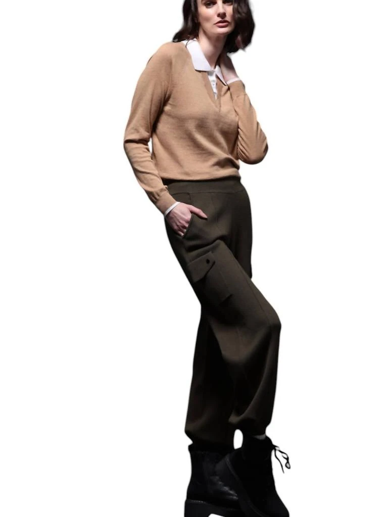 Minnie Rose Minnie Rose - Cotton Cashmere Polo with Collar and Tipping 3