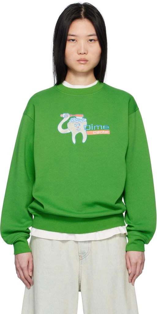Dime Green Dental Care Crewneck Sweatshirt 1