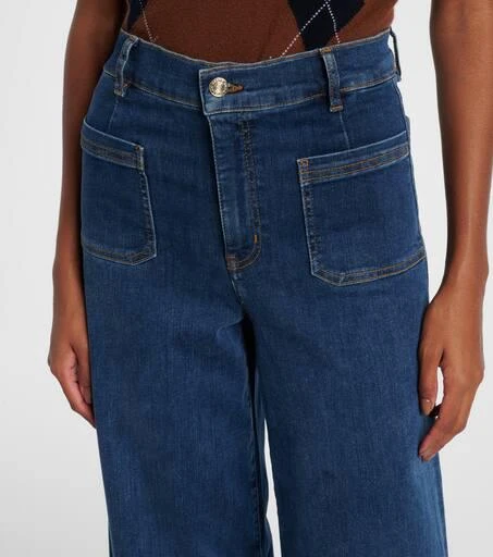 FRAME Le Slim Palazzo high-rise wide-leg jeans 4