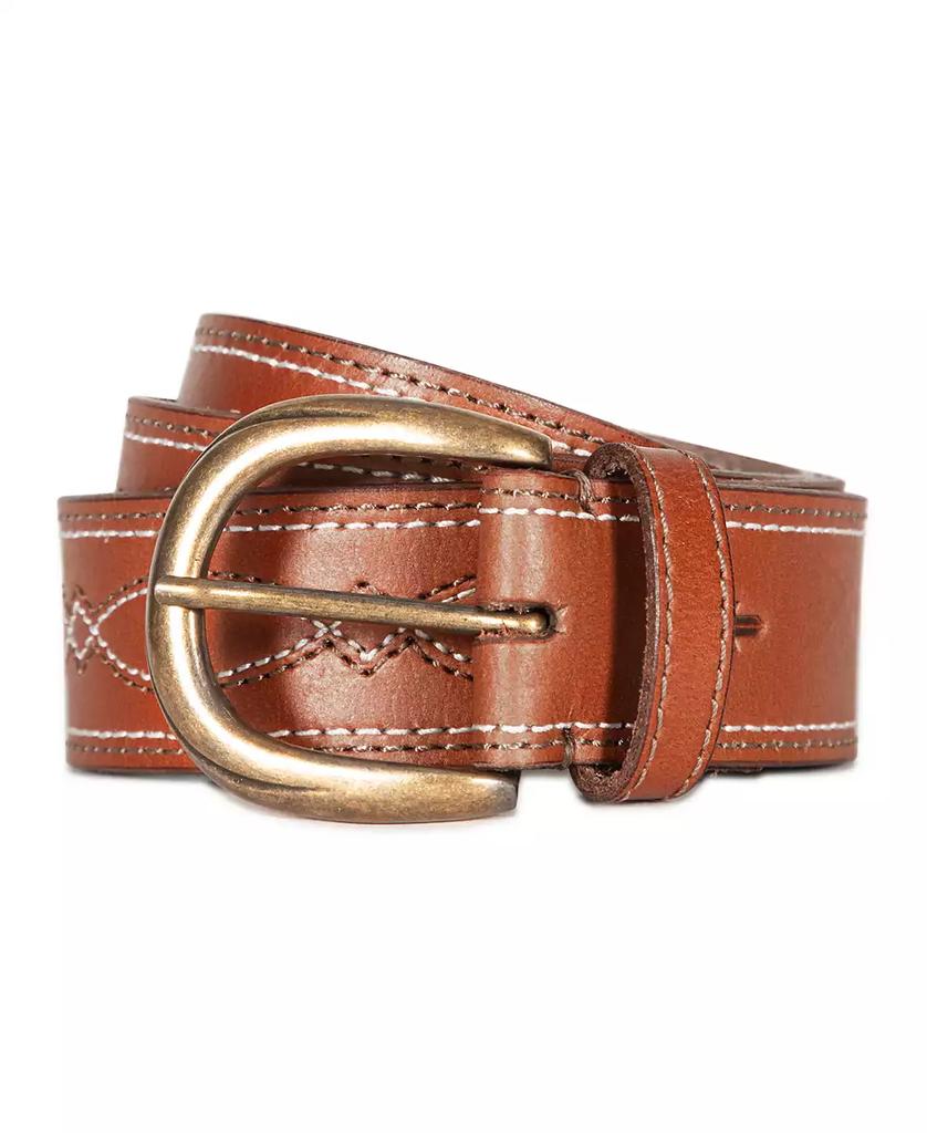 Frye Women's Two-Tone Stitch Belt