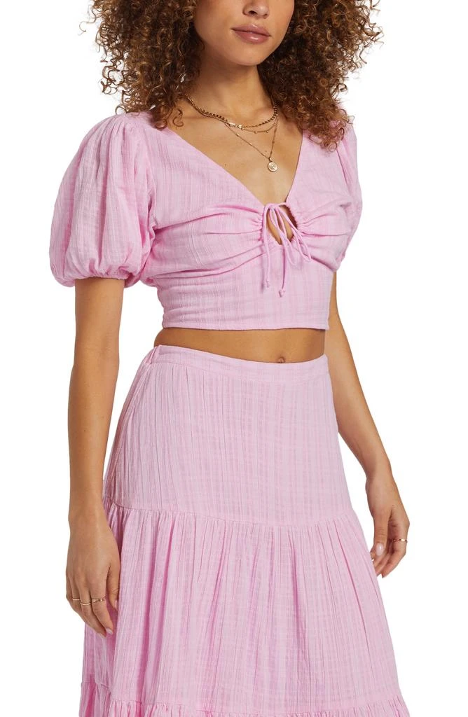 Billabong Tropic Heart Puff Sleeve Crop Top 4