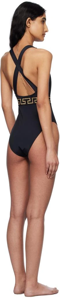 Versace Black Greca Border One-Piece Swimsuit 3
