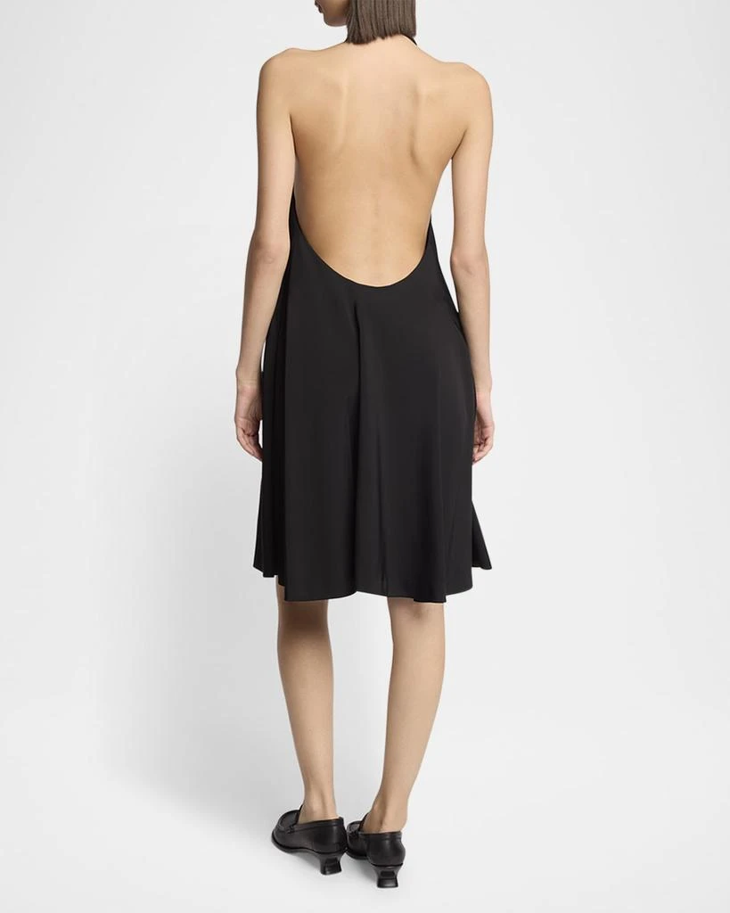 Loewe Halter Leather Knot Backless Mini Dress 3
