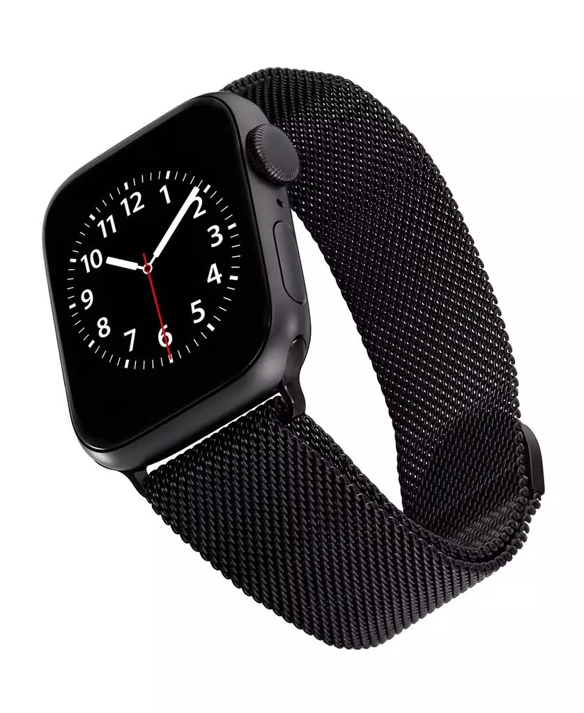 WITHit Black Stainless Steel Mesh Band designed for Apple Watch® 42mm (Series 1-3 only) & 44/45/46/49mm (Ultra & Ultra 2) 1