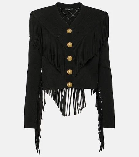 Balmain Fringed cardigan 1