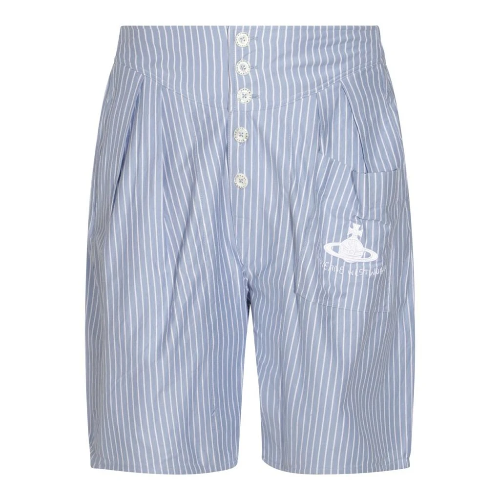 Vivienne Westwood Vivienne Westwood Logo Embroidered Striped Shorts 1